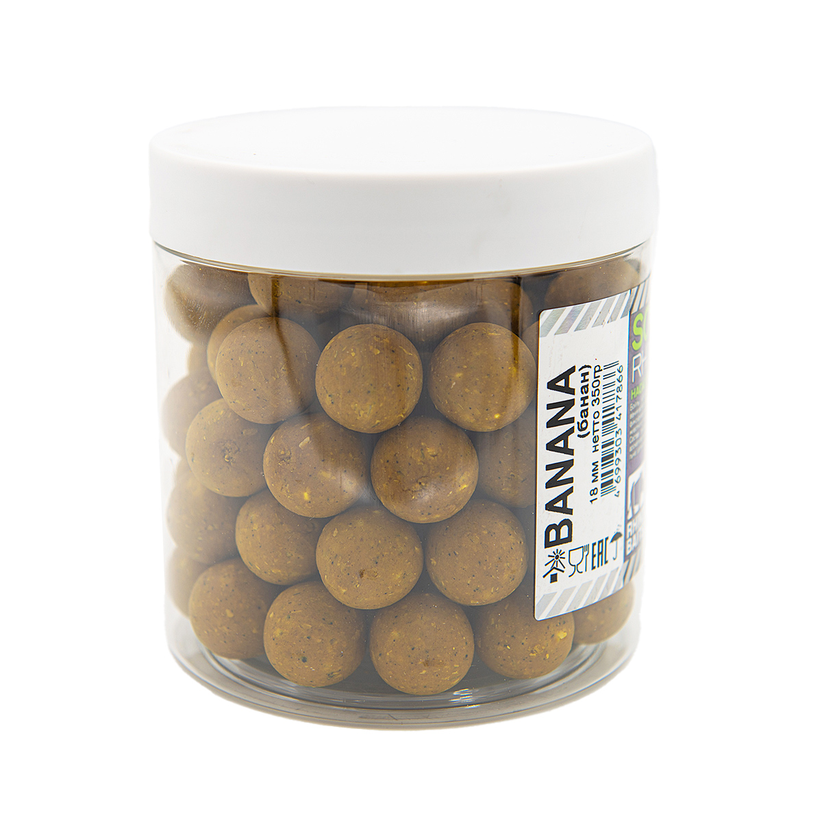 Бойлы Rhino Baits Banana банан 18мм банка 350гр пылящие