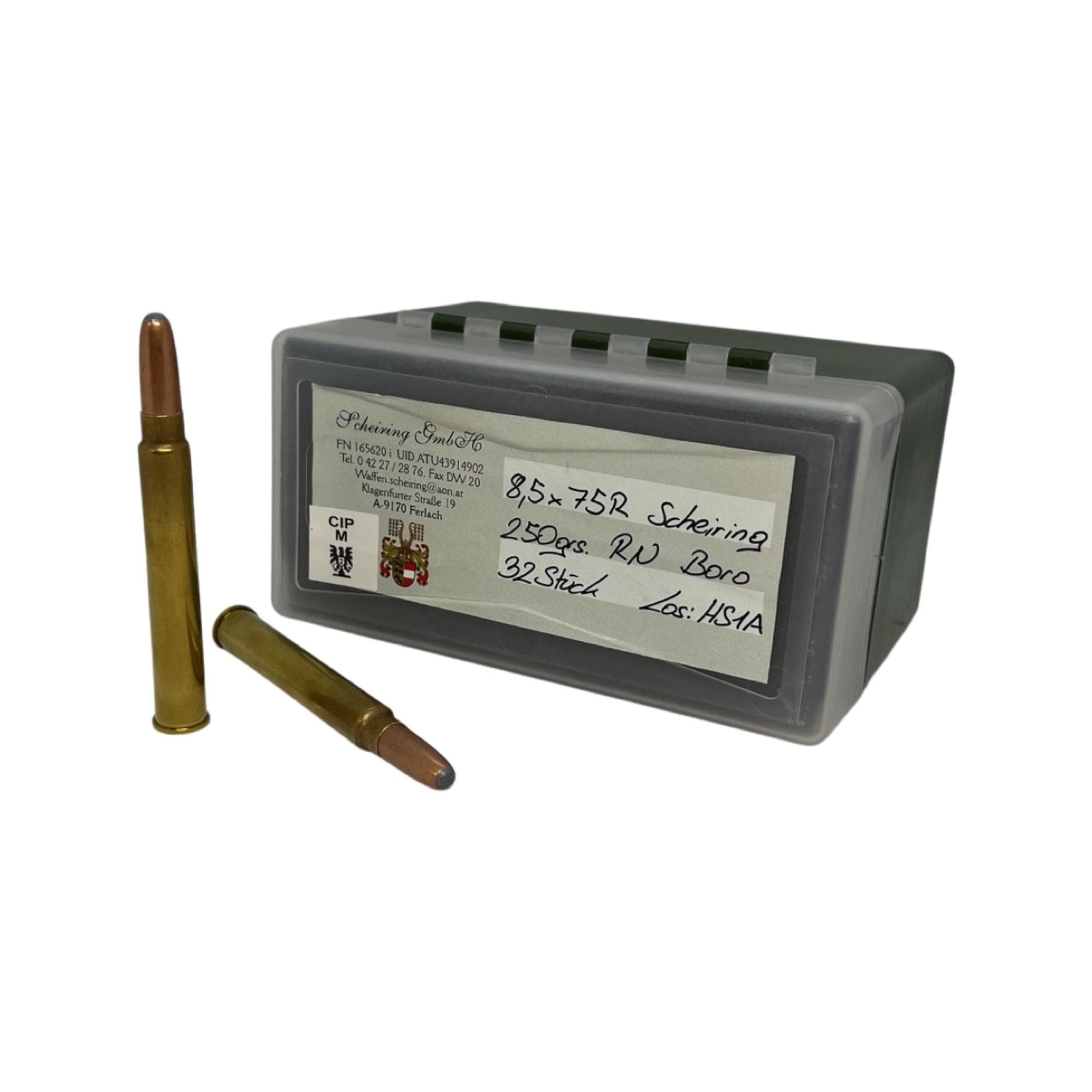Патрон 8,5x75R Scheiring RN Boro 16,2 гр - фото 1