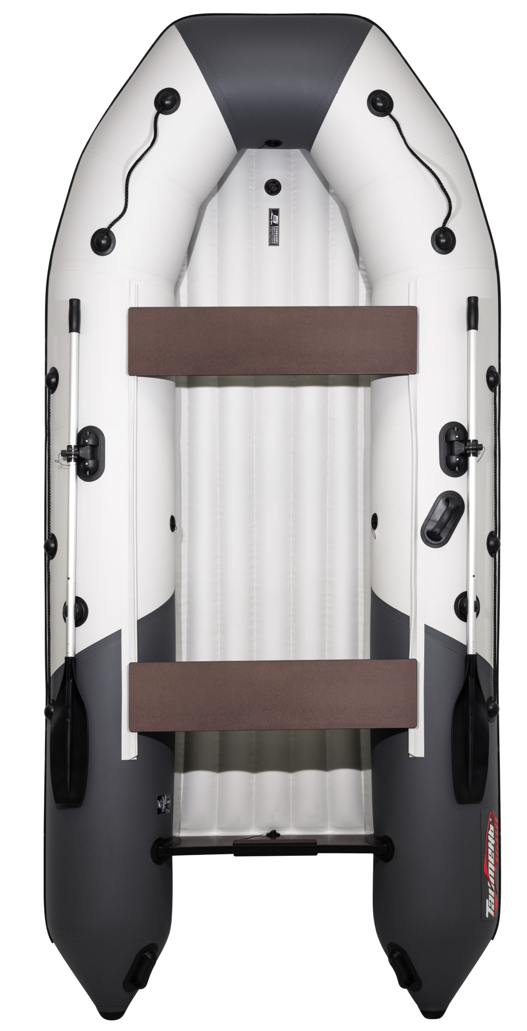 Лодка Мастер лодок Таймень NX 3600 НДНД PRO светло-серый/графит - фото 1