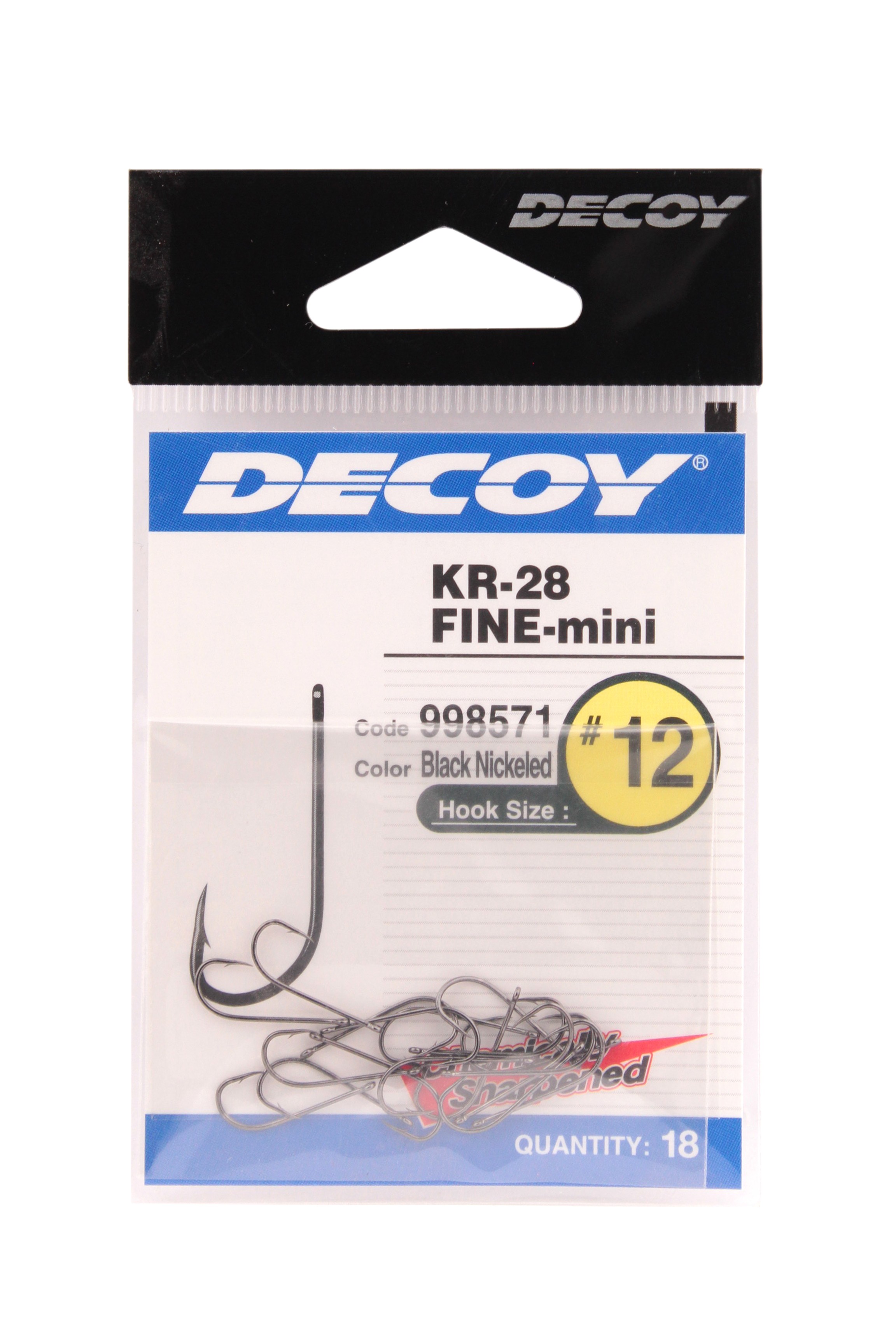 Крючки Decoy Fine mini KR-28 №12 18шт - фото 1