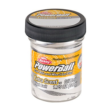 Паста Berkley Powerbait select glitter trout bait 50гр Silver Vein - фото 1