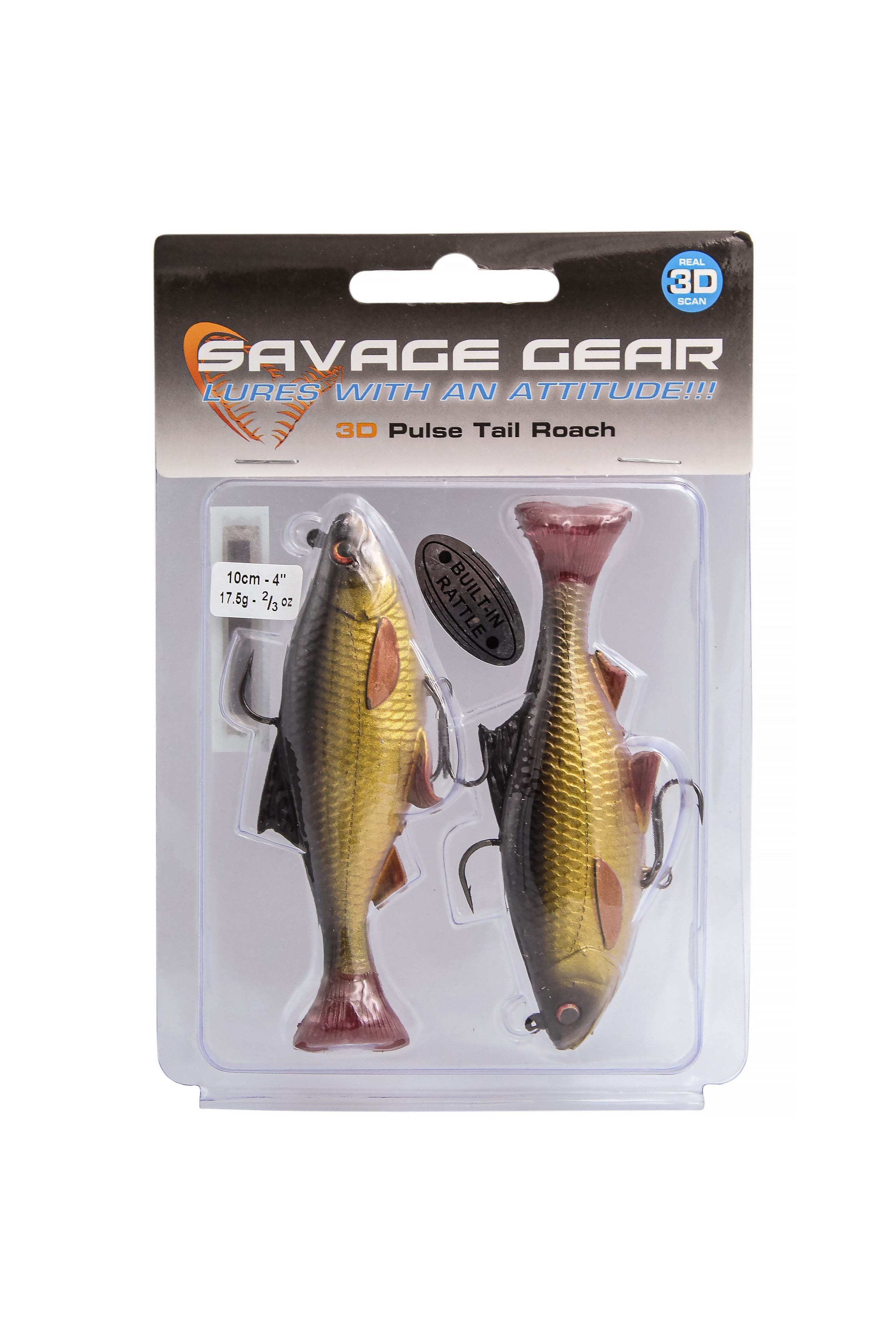 Приманка Savage Gear 3D Pulse tail roach 10см 17.5гр S 2pcs rudd - фото 1