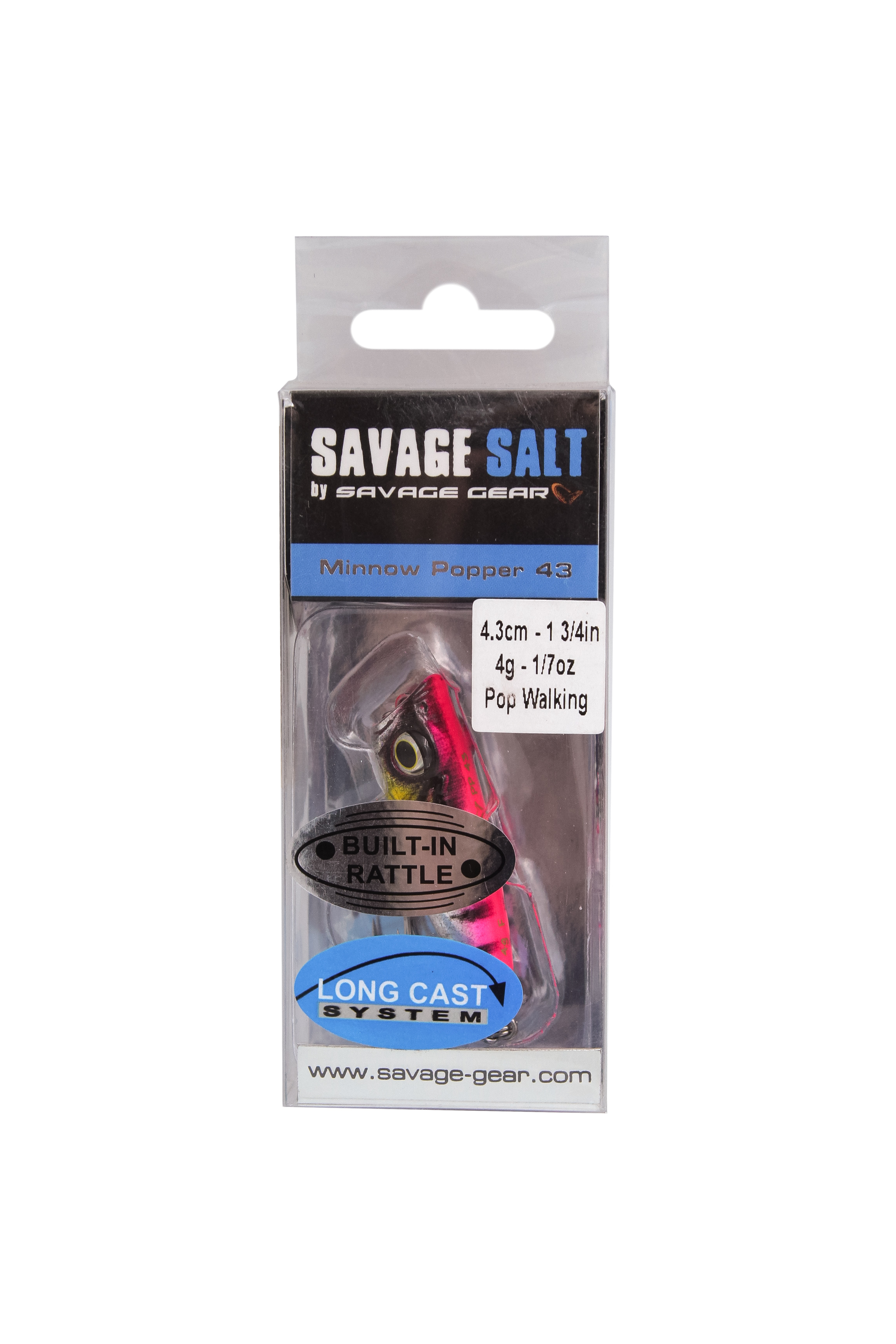 Воблер Savage Gear 3D minnow popper 4,3см 4гр  F pink barracuda - фото 1