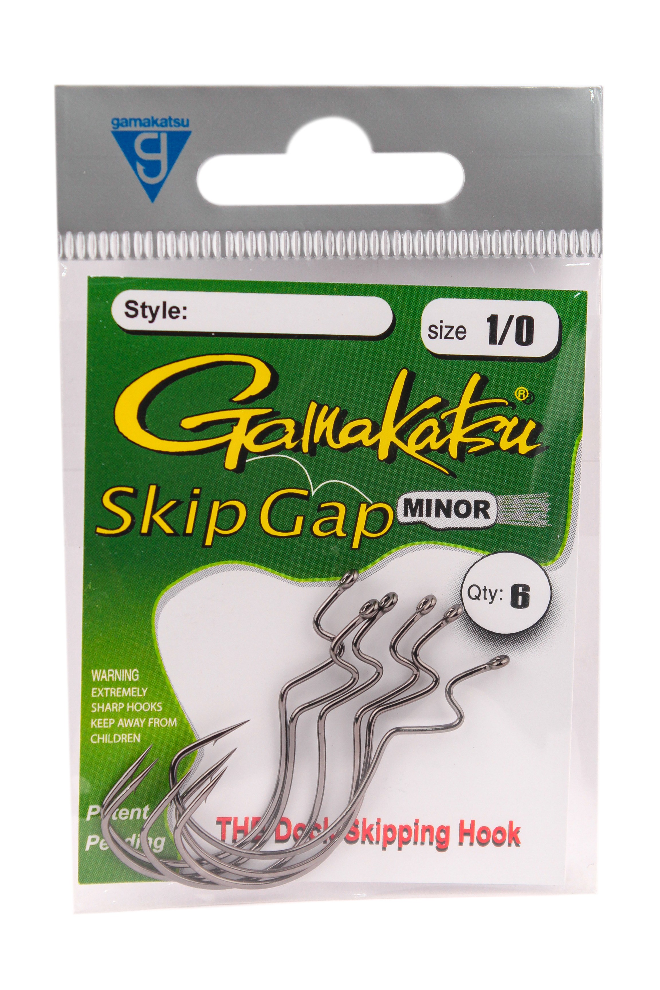 Крючок Gamakatsu офсетный Skip gape minor №1/0 - фото 1