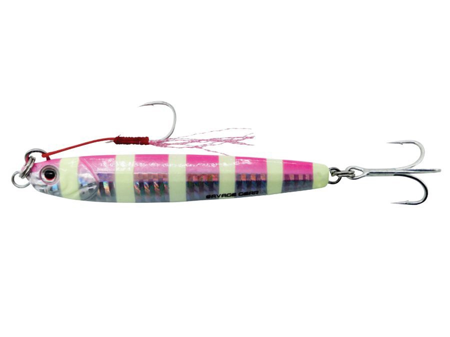 Пилькер Savage Gear 3D Slim Minnow Jig 15гр 6.8см Pink Zebra Glow - фото 1