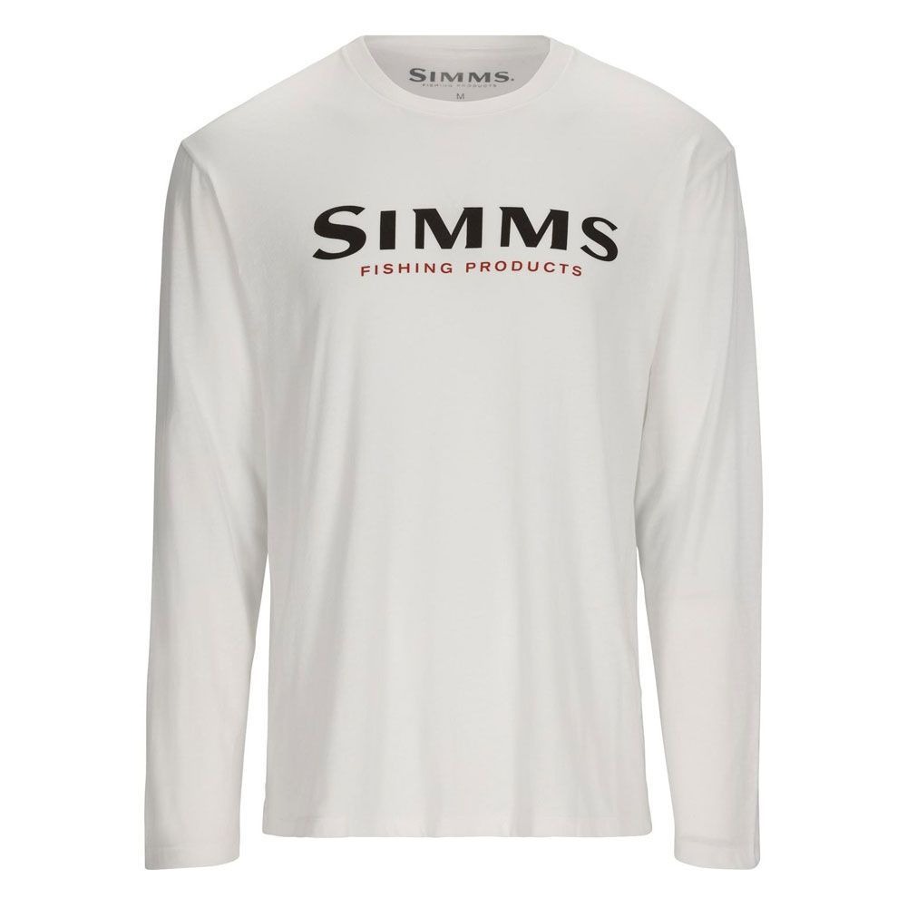 Футболка Simms Logo LS White  - фото 1