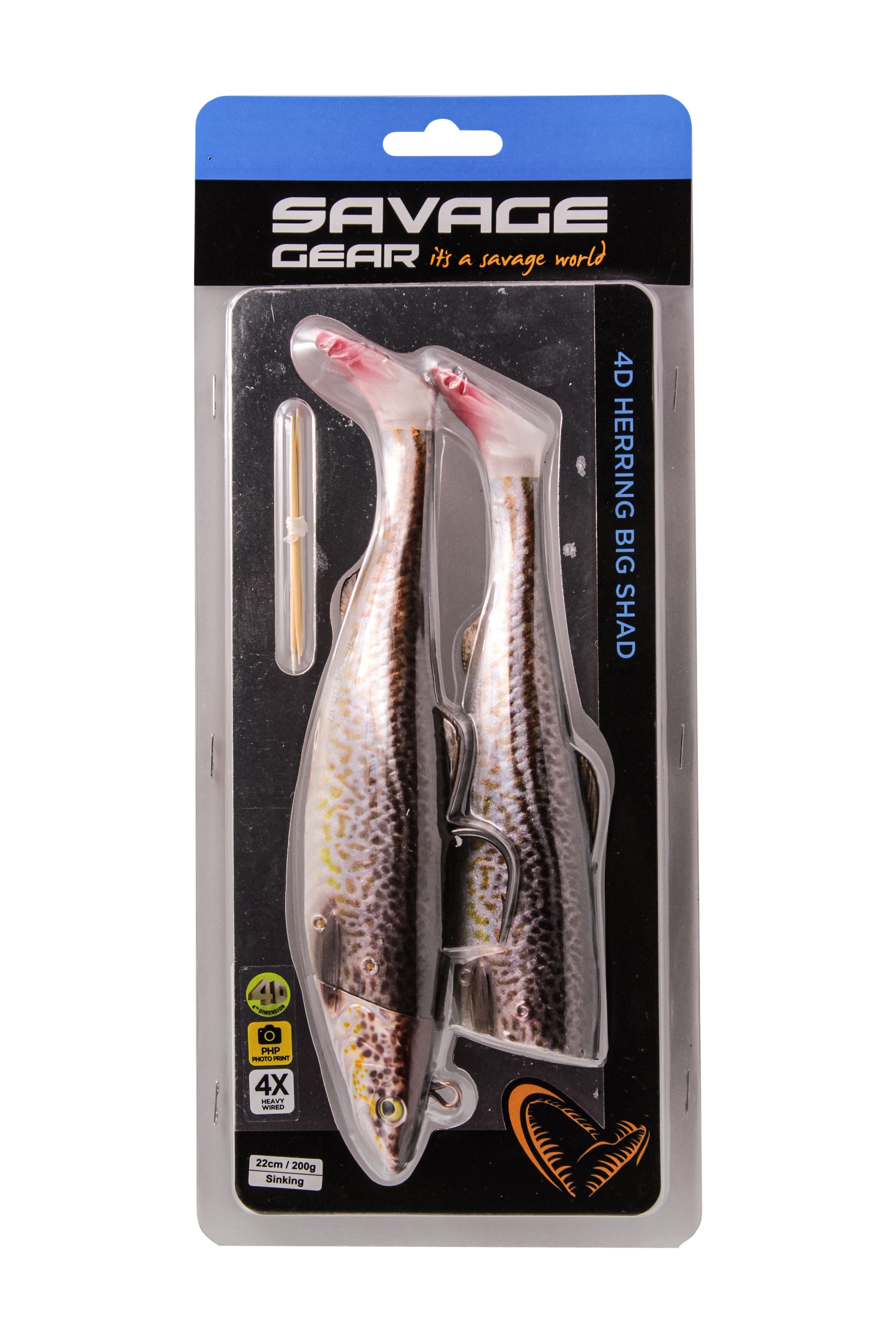 Приманка Savage Gear 4D Herring big shad 22см 200гр cod PHP 2+1pcs - фото 1