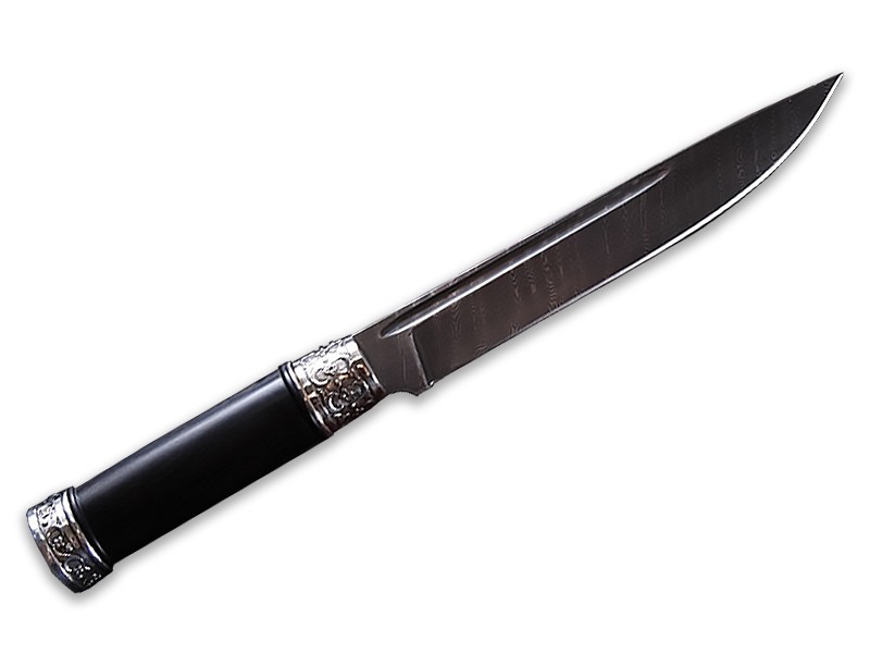 Нож Северная Корона Степной дамасская сталь бронза дерево - фото 1