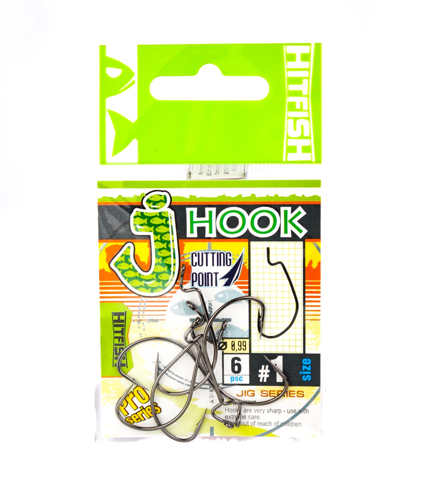 МП Крючок офсетный HITFISH J-HOOK BC #01 (6 шт\пач) - фото 1