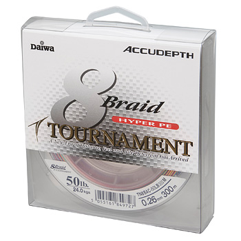 Шнур Daiwa Tournament 8хbraid multi color 300м 0,45мм - фото 1
