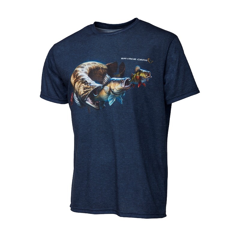 Футболка Savage Gear Cannibal tee blue - фото 1