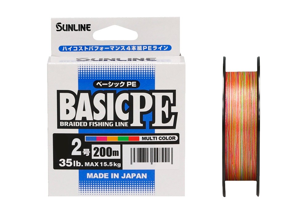 Шнур Sunline Basic PE HG 2,0 35lb 200м Multicolor - фото 1