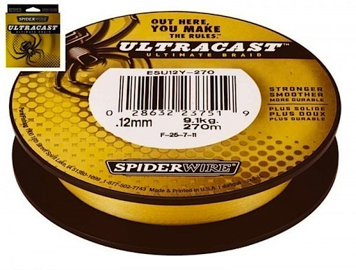 Шнур Spiderwire ultracast ultimate yellow 110м 0,17мм - фото 1