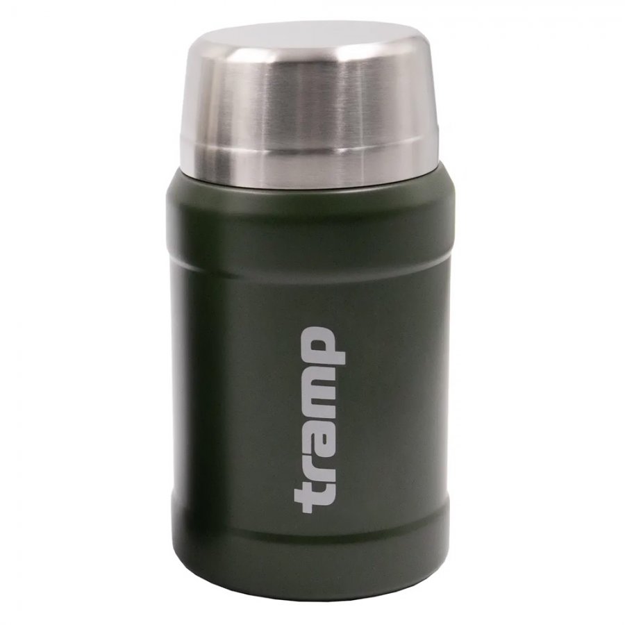 Термос Tramp с широким горлом 0,8л с сумкой оливковый - фото 1