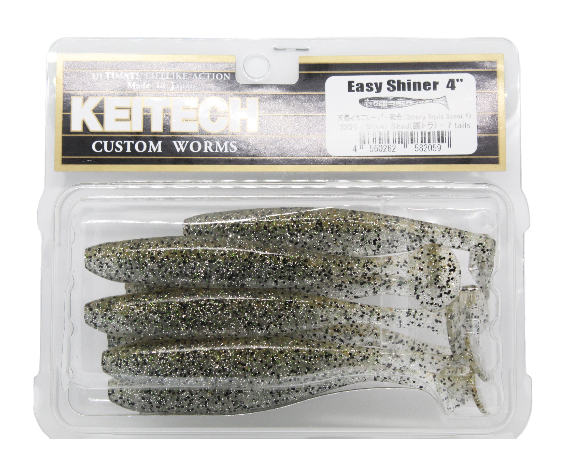 МП Приманка Keitech виброхвост Easy shiner 4" 320 Silver Shad - фото 1