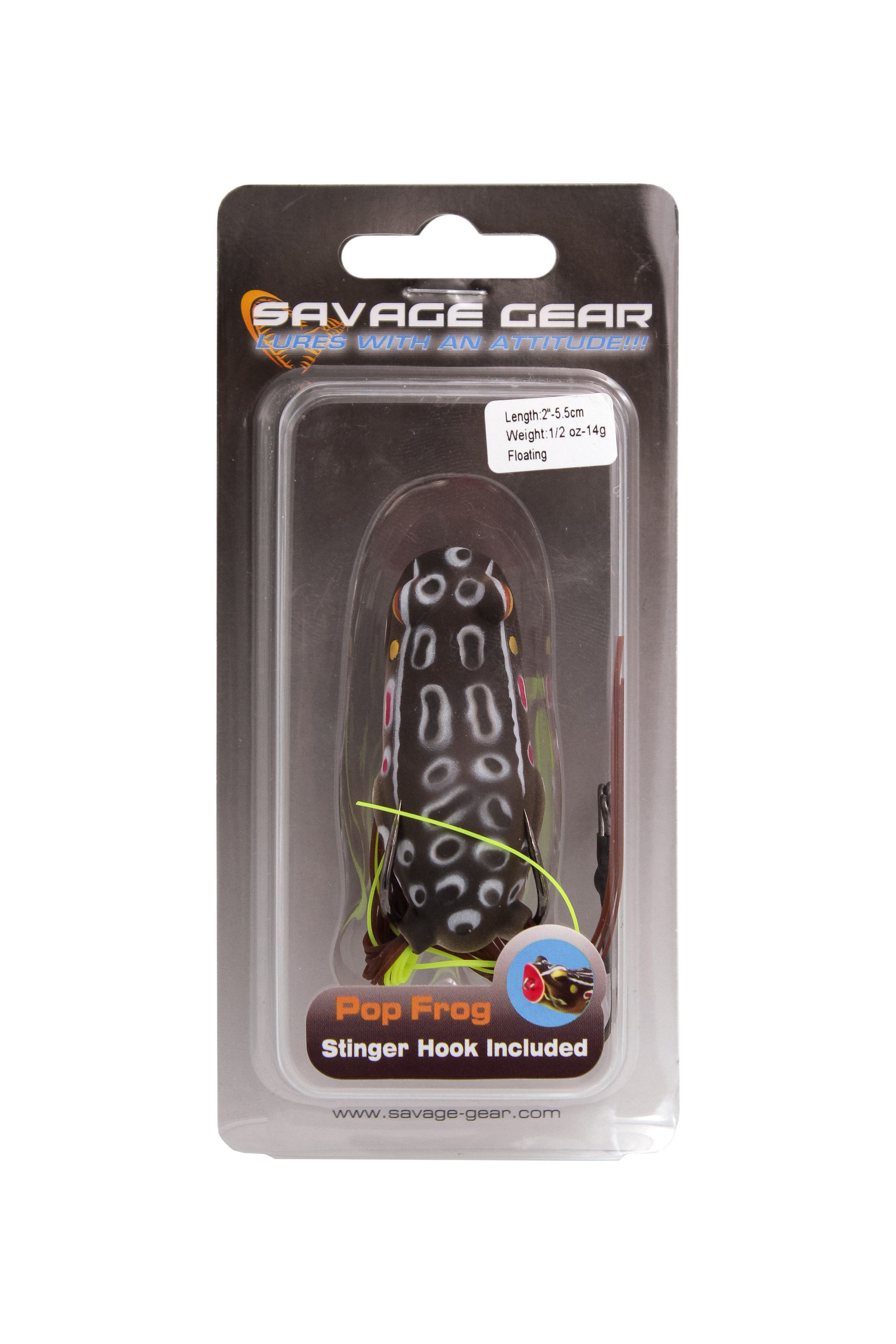 Воблер Savage Gear 3D Pop Frog 55 14гр brown лягушка - фото 1