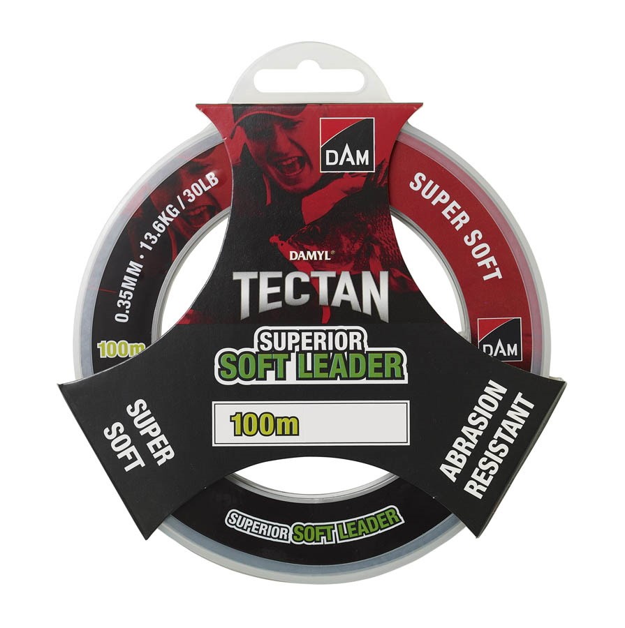 Леска DAM Tectan Superior Soft Leader 100м 0,45мм 18,1кг 40lb Green Transp - фото 1