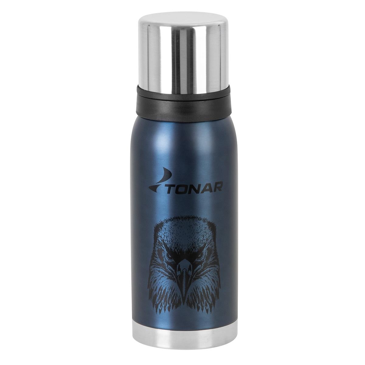 МП Термос (HS.TM-054S-BE) 1000ML с ситечком Орёл синий (2 крышки-кружки) TONAR - фото 1