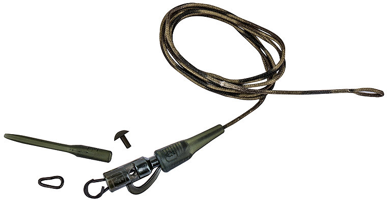 Оснастка Prologic Safetly clip QC link hollow leader 80cm 45lbs 3шт - фото 1