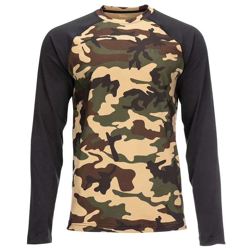 Термофутболка Simms Lightweight Baselayer Top CX Woodland Camo  - фото 1