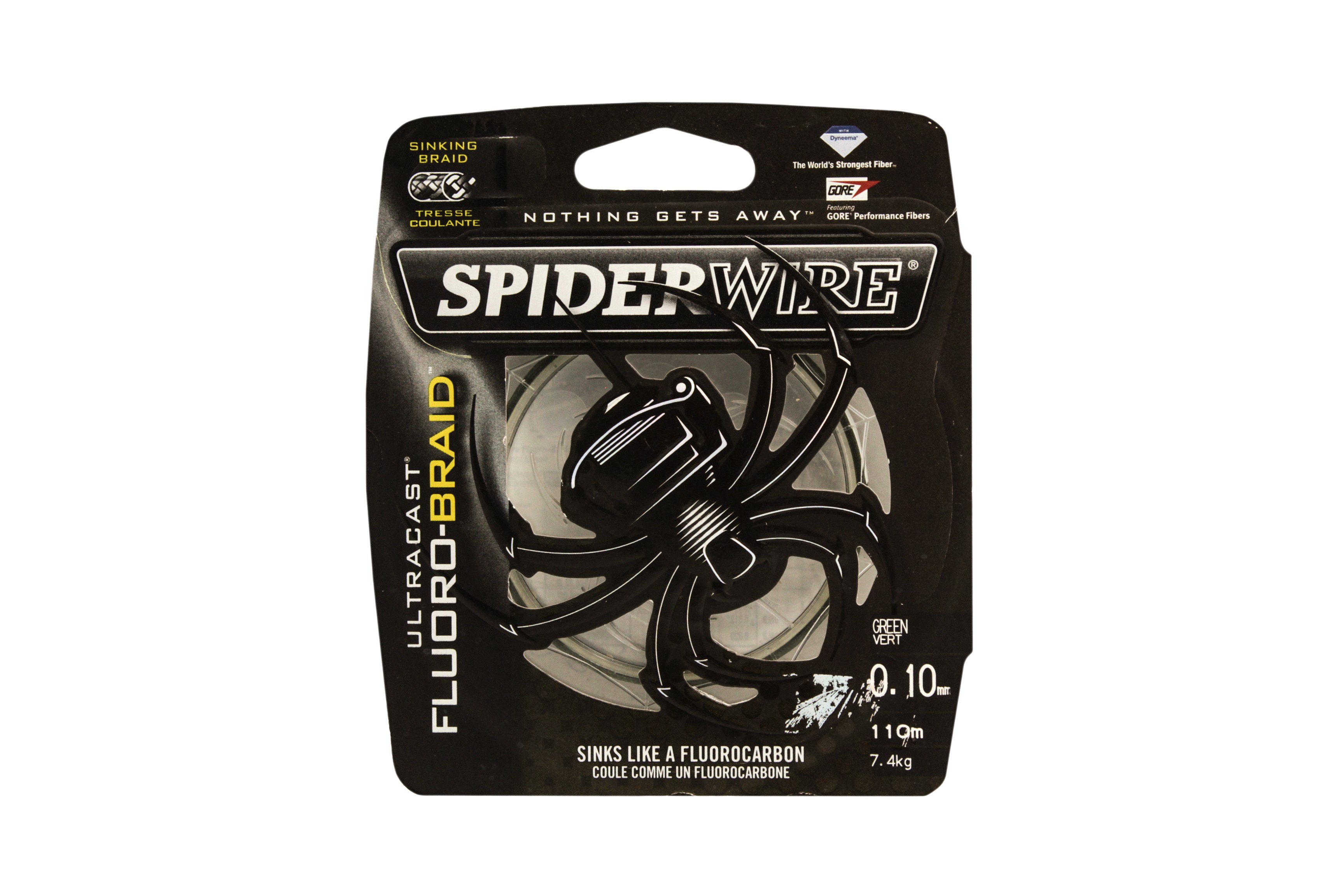 Шнур Spiderwire fluorobraid green 110м 0,10мм - фото 1