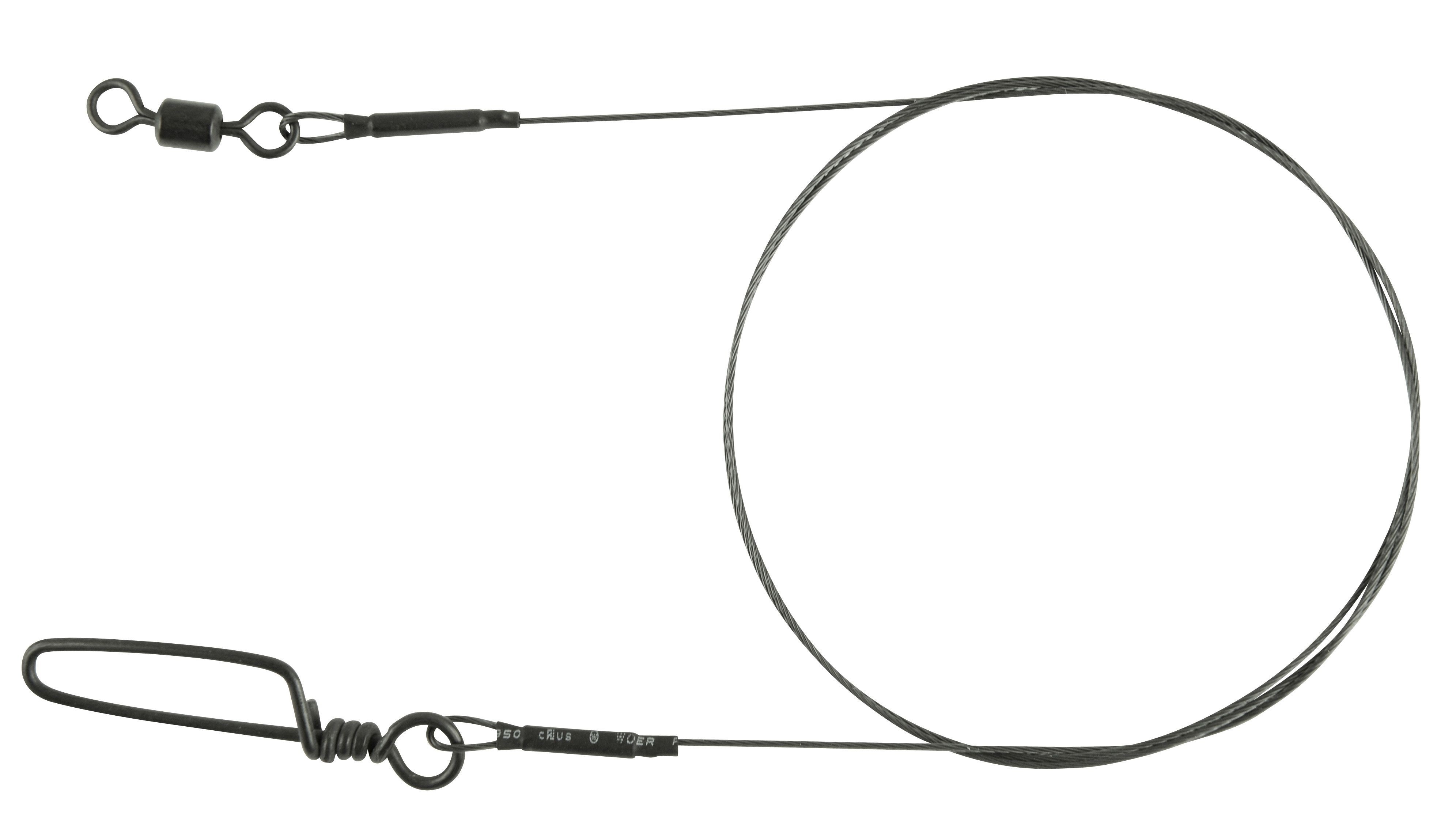 Поводок SPRO Matte Black Titanium 1x7 Wire 40lb 40см - фото 1