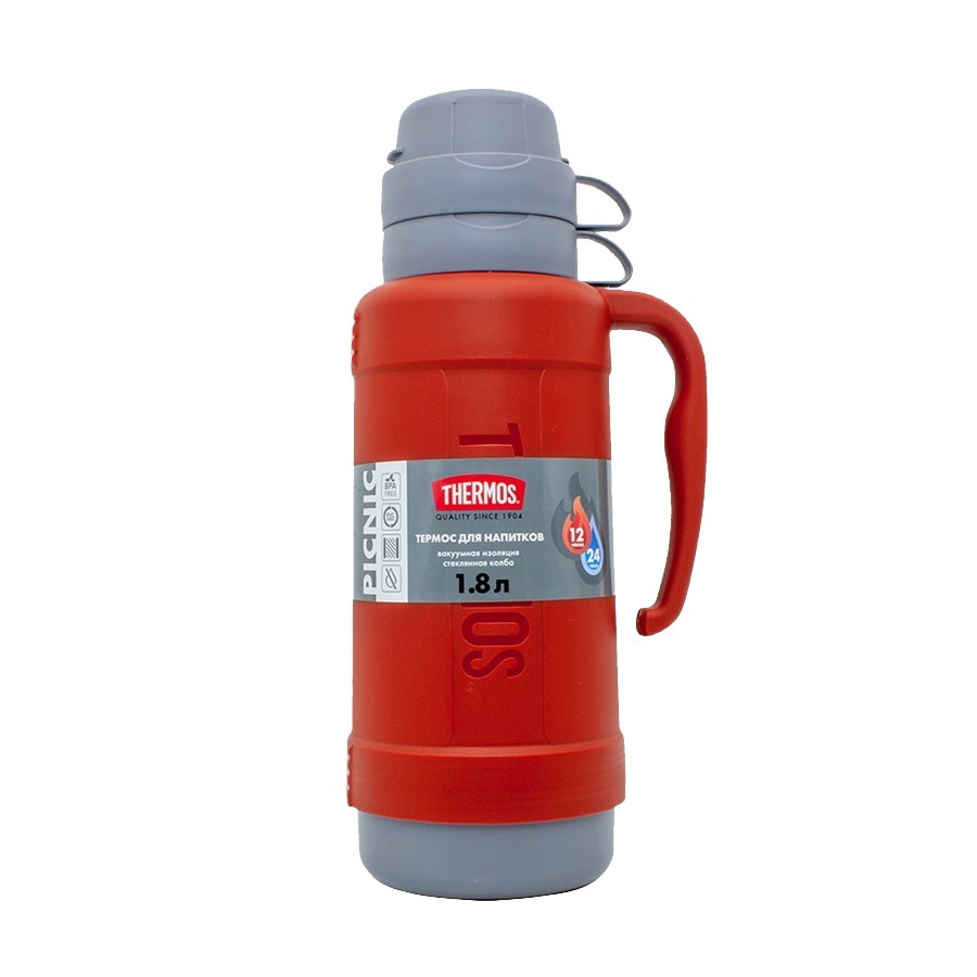 Термос Thermos со стеклянной колбой 40-180 Red 1,8л - фото 1