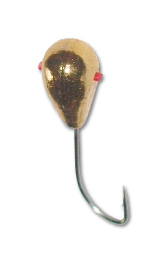 Мормышка Grifon Капля кембрик с отверстием 1235 gold 3,5мм