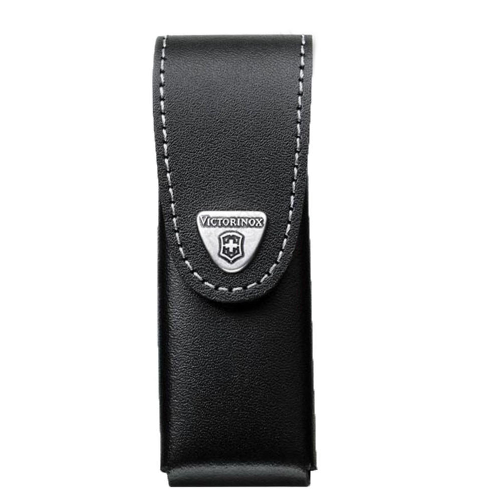 Чехол Victorinox Leather Belt Pouch кожаный черный с застежкой - фото 1