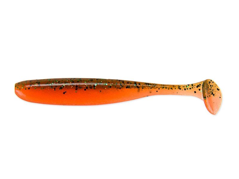 Приманка Keitech 4" Easy Shiner - Motoroil / Orange - фото 1