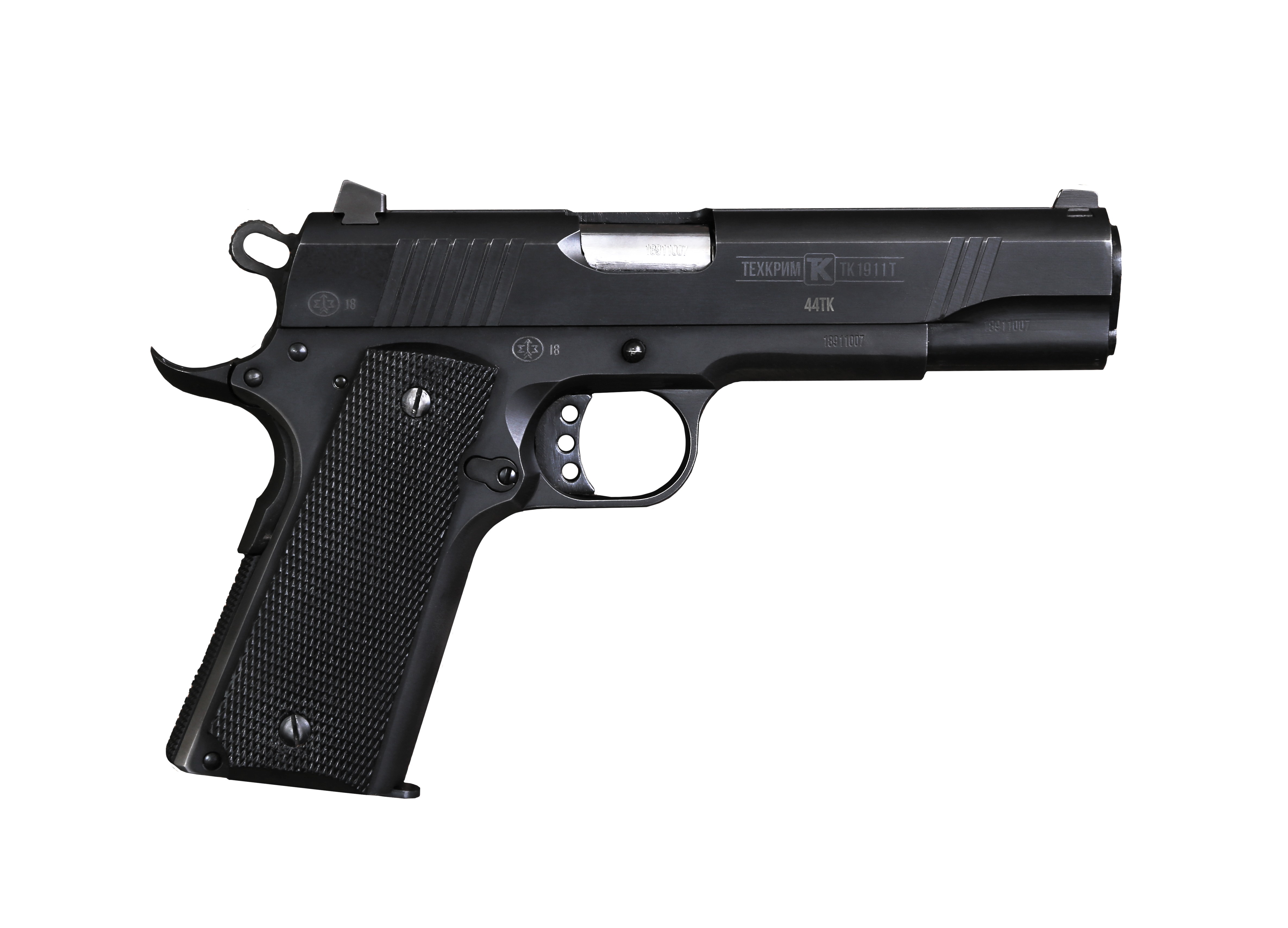 Пистолет Техкрим Кольт TK1911T 44TК черный оксид ОООП - фото 1