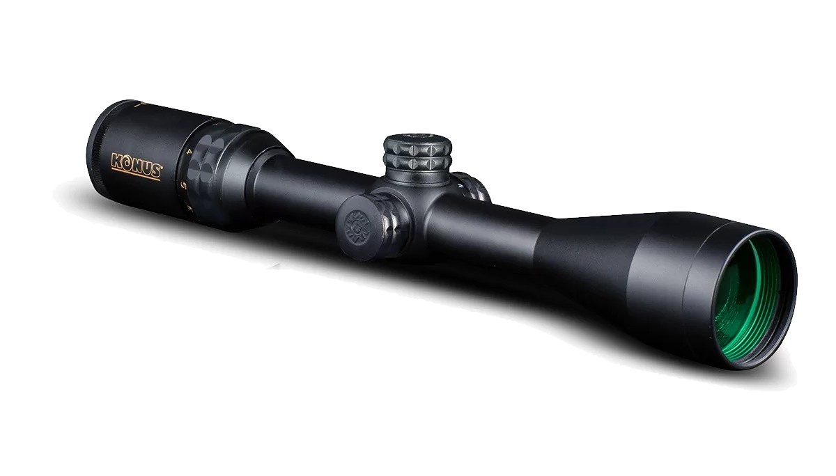 Прицел Konuspro 3-10x44 25,4мм 275-ballistic гравированная точки красная/голубая - фото 1