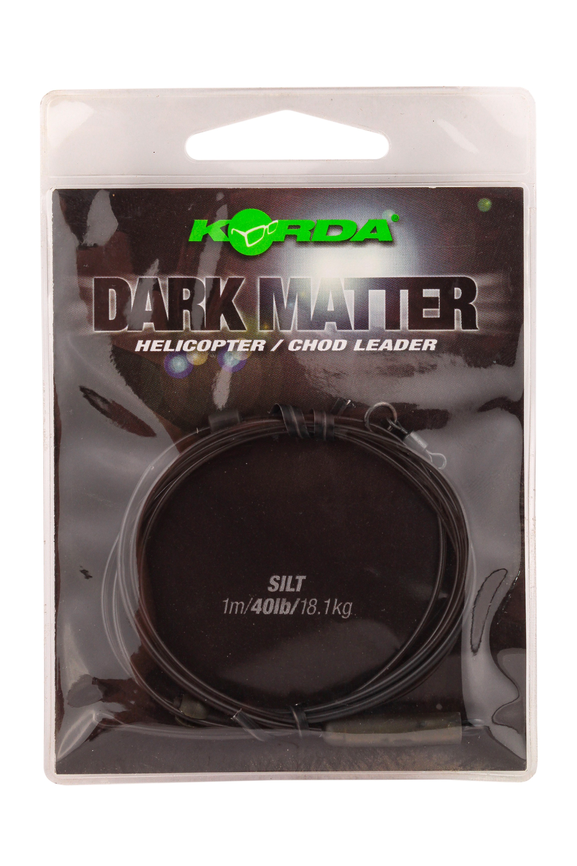 Поводок Korda Dark matter leader heli silt 1м 40lb - фото 1