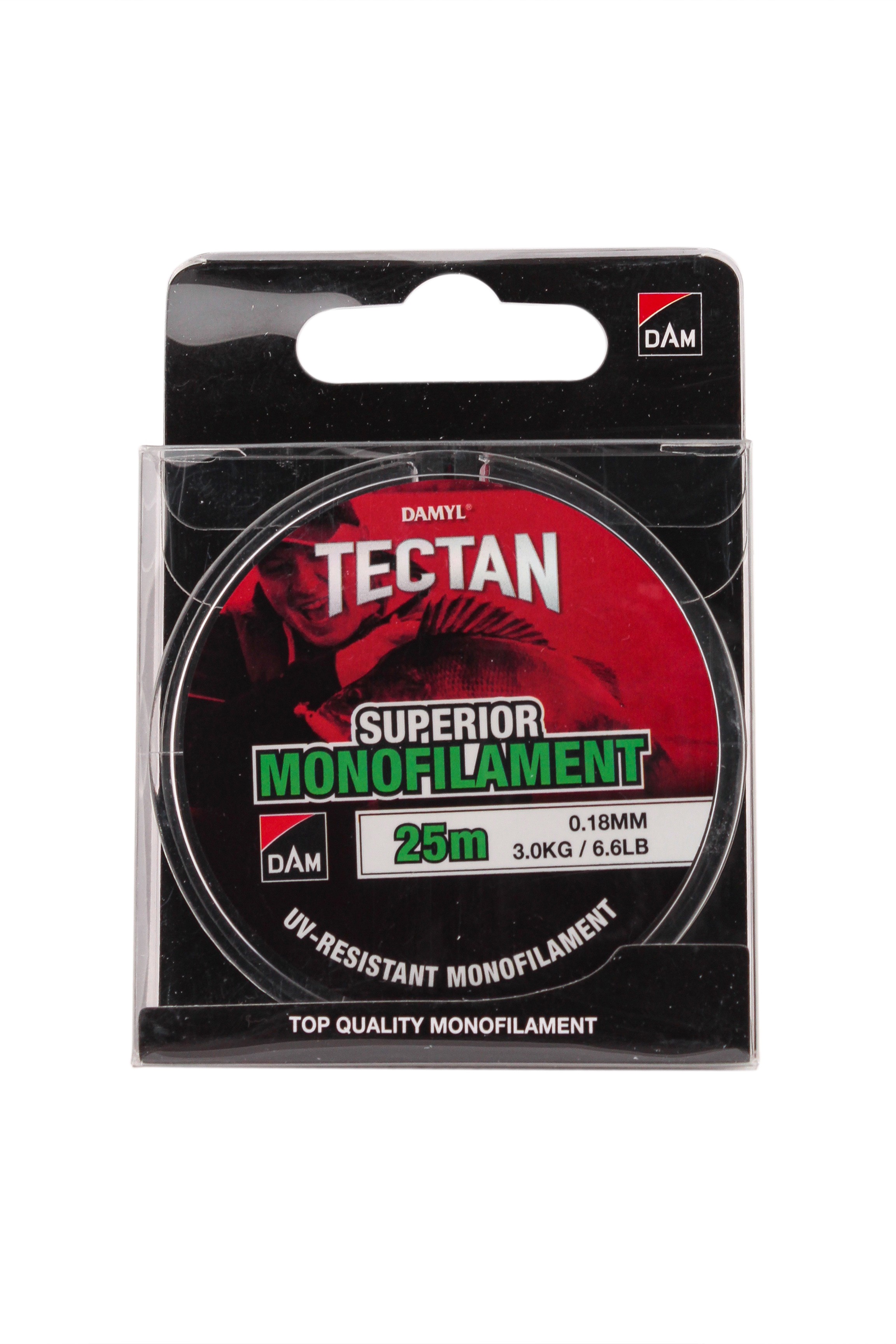 Леска DAM Tectan Superior 25м 0,18мм 3,0кг 6,6lbs green - фото 1