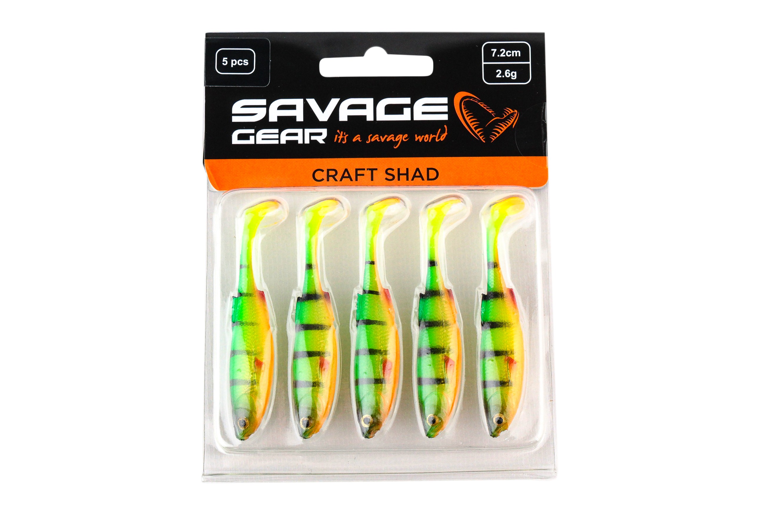 Приманка Savage Gear Craft shad 7,2см 2,6гр firetiger уп.5шт - фото 1