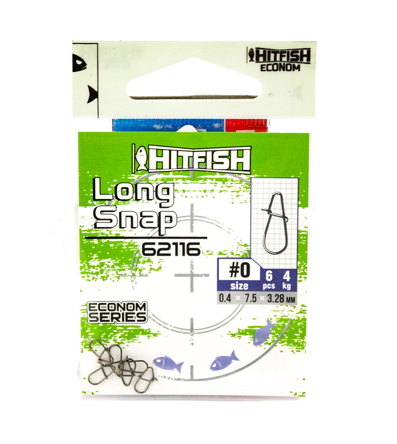 Застежка Hitfish econom series long snap №0 4кг уп.6шт - фото 1