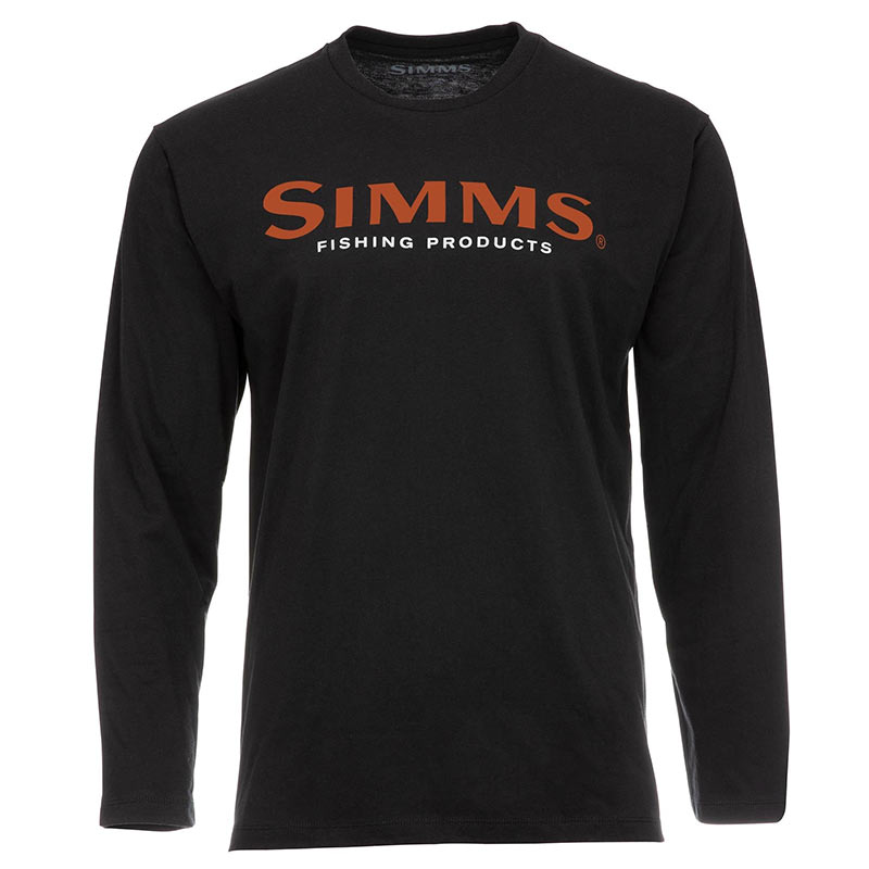 Футболка Simms Logo LS Black  - фото 1