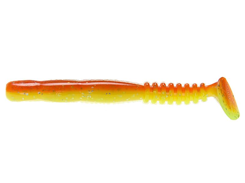 Приманка Reins 3.25&quot; FAT Rockvibe Shad - Chika Orange / Chartreuse Silver Glitte - фото 1