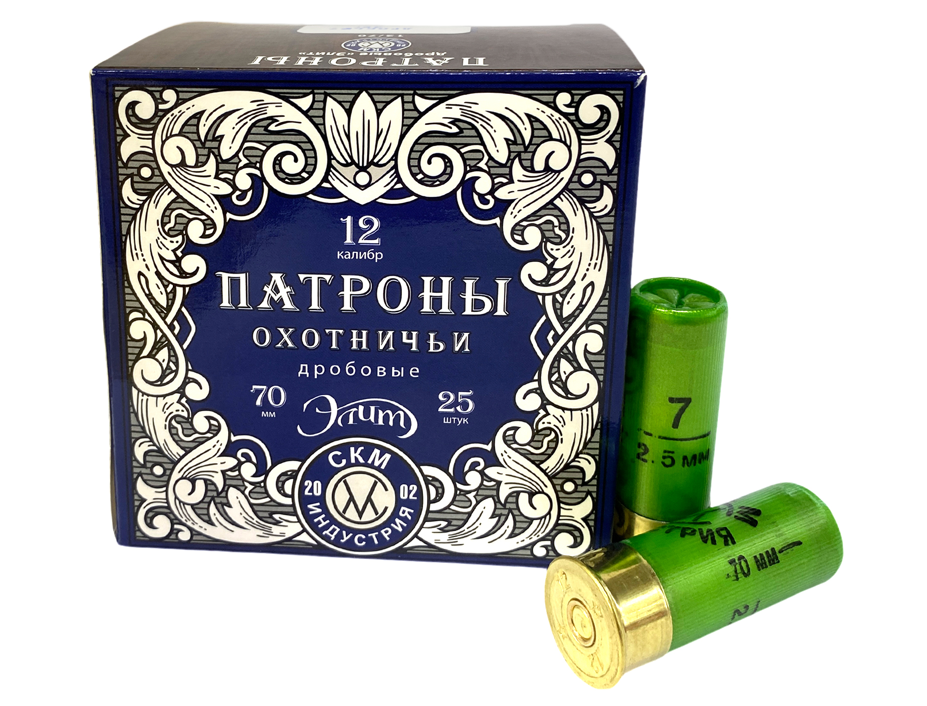 МП Патроны СКМ Индустрия, кал. 12/70 дробь №7, (32 гр.) "Элит" п.=25шт. - фото 1