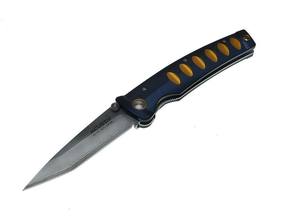 Нож Mcusta Katana Folder Blue/Orange скл. клинок 8.5 см стал - фото 1