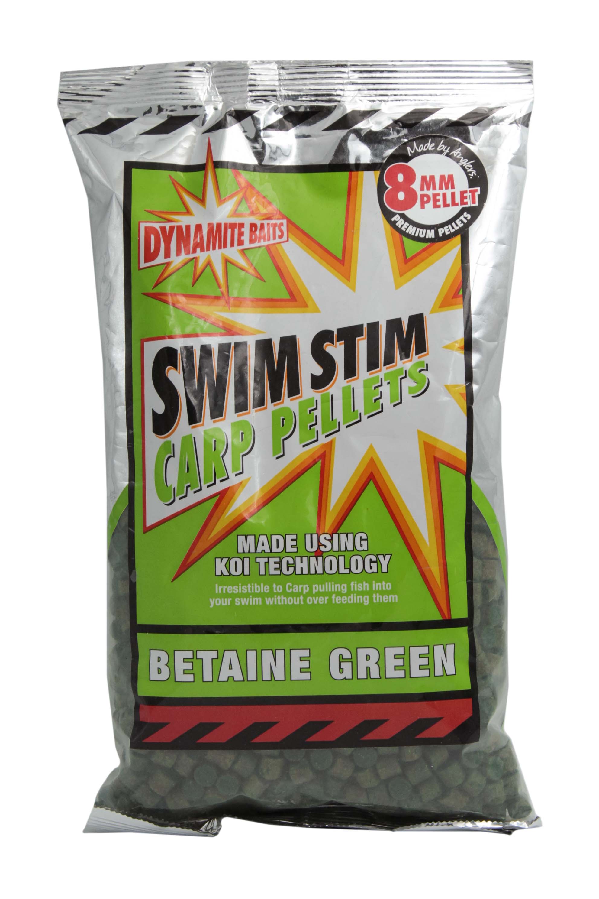 Пеллетс Dynamite Baits Swim stim betaine 8мм 900гр зеленая - фото 1