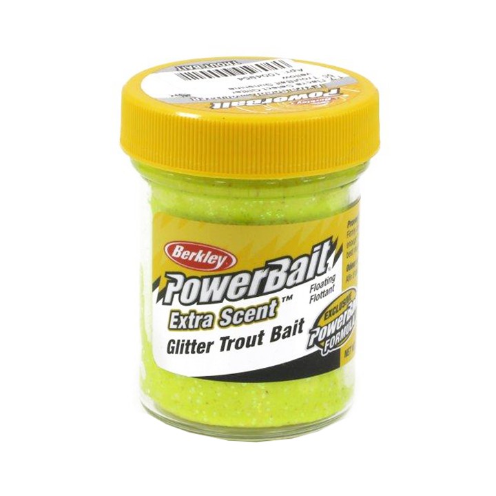 Паста Berkley Powerbait select glitter trout bait 50гр Sunshine Yellow - фото 1