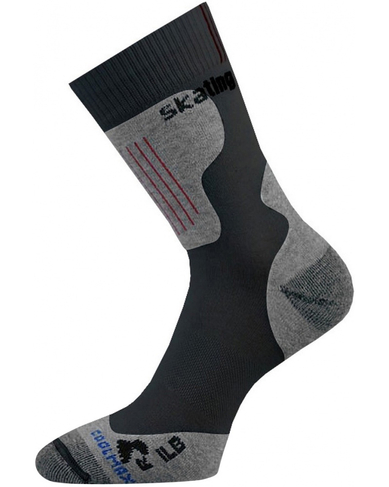 Носки Lasting ILB 900 coolmax+nylon серые с черными вставками - фото 1