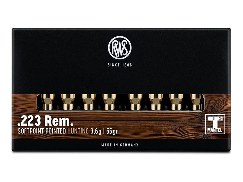 Патрон 223 Rem RWS Teilmantel Soft Point 3,6г 1/20 - фото 1