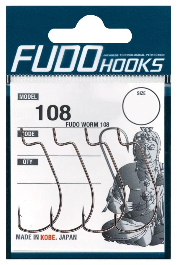 Крючки Fudo 108R 108R-BN 4911 BN офсетные № 2 5шт. - фото 1
