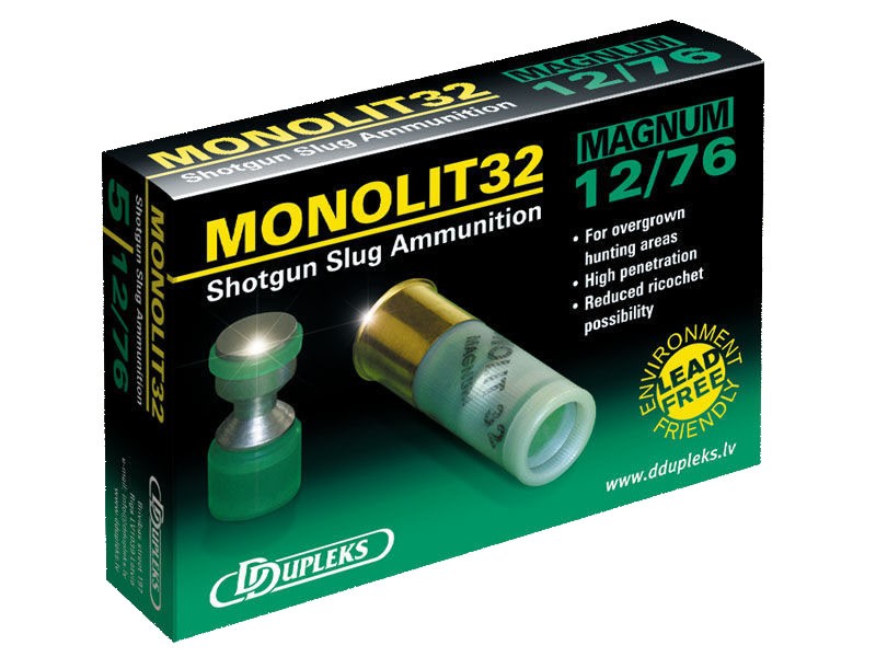 Патрон 12х76 DDupleks пуля Monolit 32г