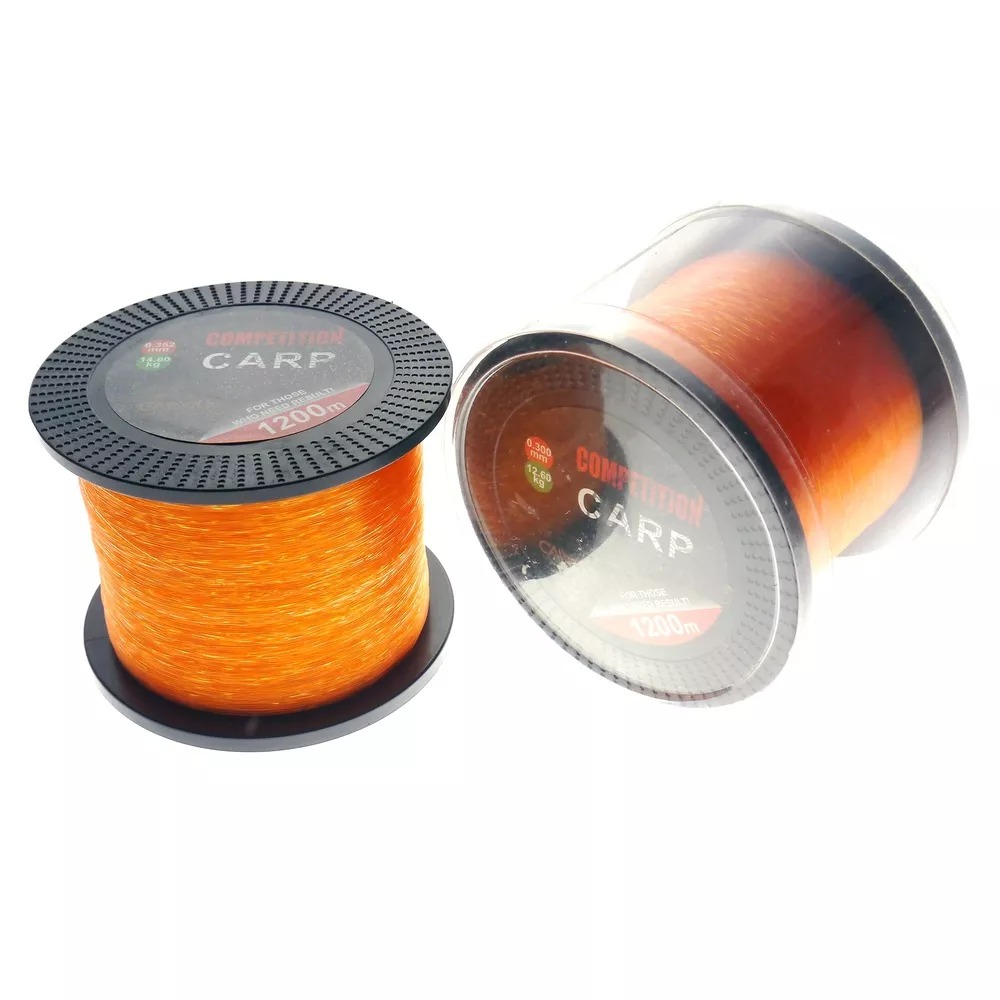 Леска Caiman Competition Carp 1200м 0,352мм оранжевая - фото 1
