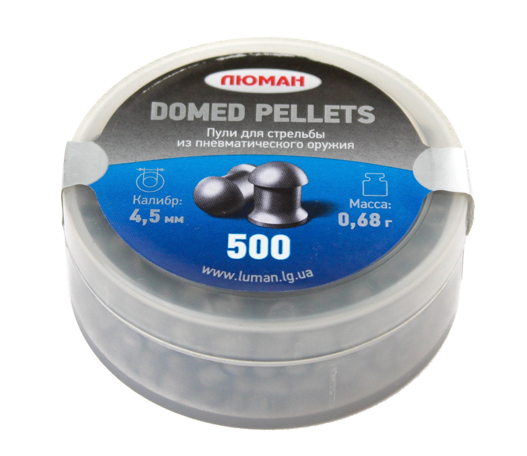 Пульки Люман Domed pellets круглоголовые 0,68 гр 4,5мм 500 шт - фото 1