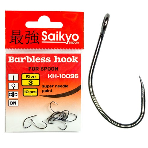 Крючки Saikyo KH-10096 Barbless BN №3 10шт - фото 1