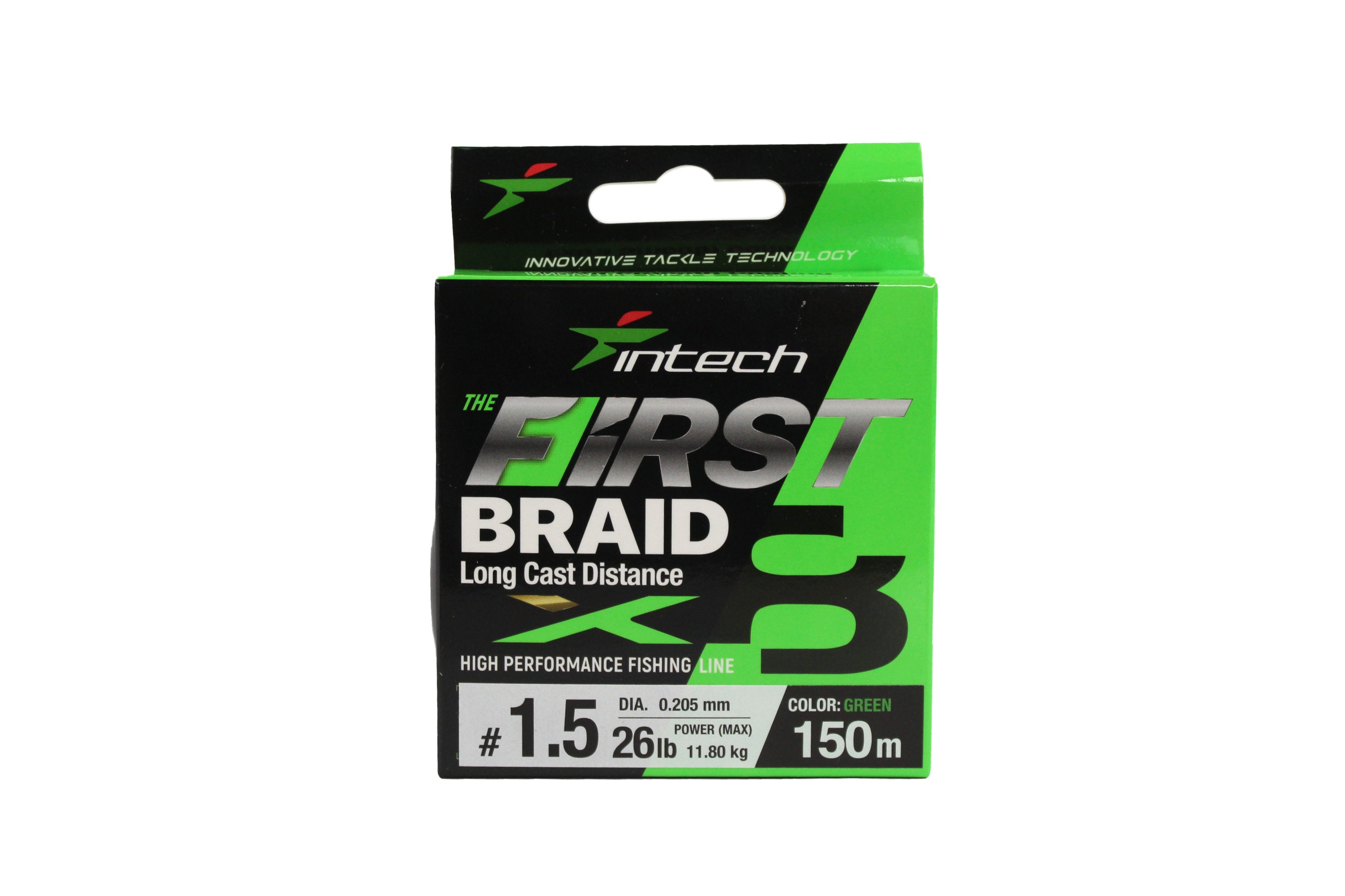 Шнур Intech First Braid X8 150м 1,5/0,205мм green - фото 1